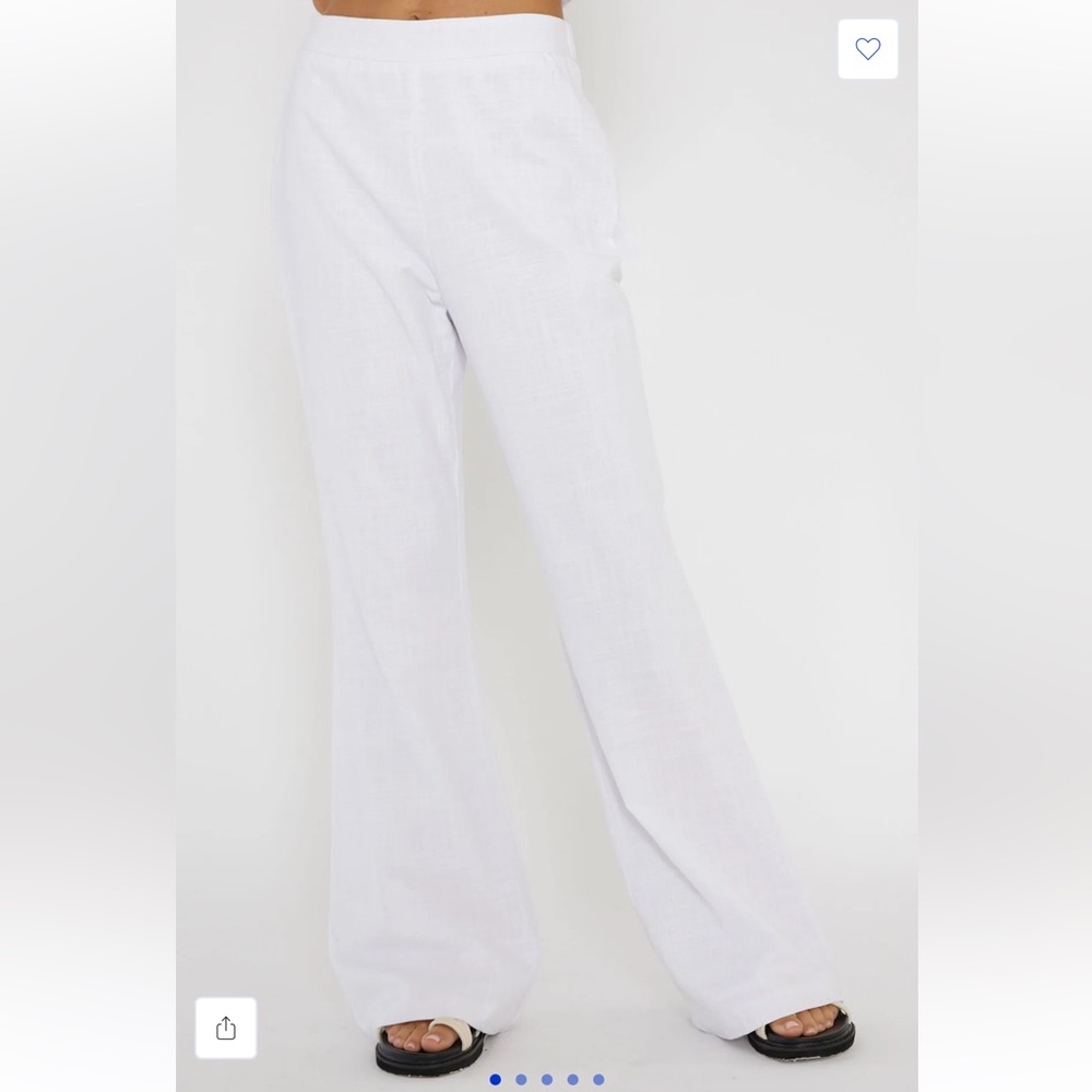Princess Polly White Wide Leg Pats “Freestyle Flared Pants White”